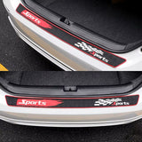 AutoBizarre 90cm x 7cm Black Red Car Rear Bumper Protector Guard Anti-Scratch Anti-Slip Car Trunk Door Sill Protector Rubber Strip for Trunk Protection and Decoration