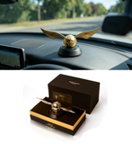 AutoBizarre Solar Powered Golden Ball Angel Wings Car Air Freshener For Car Dashboard