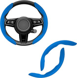 AutoBizarre Car Anti Skid Non Slip Leather Steering Wheel Grip Covers Decoration Universal for All Cars - Set of 2 pcs