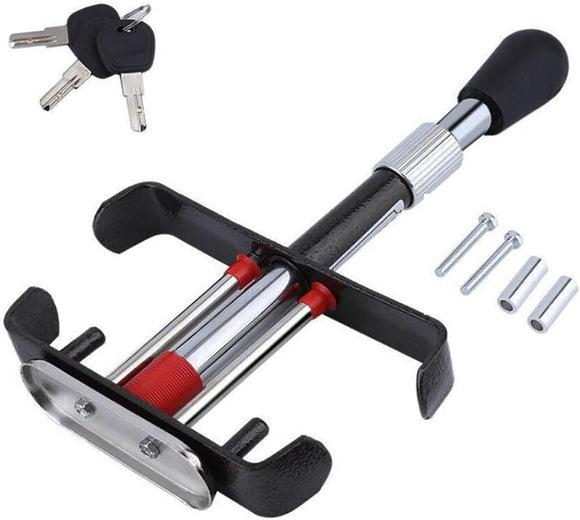 AutoBizarre Anti-Theft Heavy Duty Car Brake Clutch Pedal Lock Security System for All Cars, Vans, Trucks, etc.