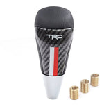 AutoBizarre Car Styling Faux Leather Carbon Fiber Finish Gear Shift Knob with Different Size adaptors for All Automatic Transmission Cars