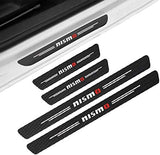 AutoBizarre 4 Pcs Black Carbon Fiber Car Foot Step Anti Scratch Sticker Door Sill Protector PPF Tape Edge Guard for Car Protection and Decoration