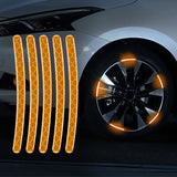 AutoBizarre 20pcs Reflective Wheel Rim Stickers Night Reflective Tape Warning Sticker for Decoration Universal for All Cars Bikes Motorcycles Bicycle Trucks