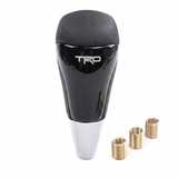 AutoBizarre Car Styling Faux Leather Carbon Fiber Finish Gear Shift Knob with Different Size adaptors for All Automatic Transmission Cars