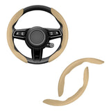 AutoBizarre Car Anti Skid Non Slip Leather Steering Wheel Grip Covers Decoration Universal for All Cars - Set of 2 pcs