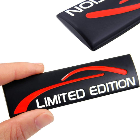 AutoBizarre 3D Raised Black Limited Edition Car Metal Monogram Emblem Badge Sticker for All Cars & Bikes