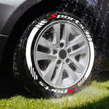 AutoBizarre DIY Sports 3D Letters Rubber Tyre Stickers Kit for Decoration Styling Universal for All Cars, Vans, Trucks, Motorcycles