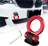 AutoBizarre Car Dummy Tow Hook Bumper Tow Hook 180 Degree Adjustable Self-Adhesive Round O-Shaped Vehicle Towing Hook for Car Decoration Universal for All Cars, SUV