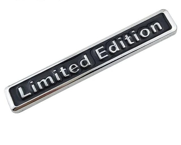 AutoBizarre 3D Raised Small Silver Black Limited Edition Metal Monogram Emblem Badge Sticker for All Cars & Bikes