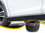 AutoBizarre Car Side Skirt Edge Anti-Collision Anti-Scratch Black Rubber & Chrome Tape Strip 6cm x 4mtrs for Car Door/Side Protection & Decoration Universal for All Cars