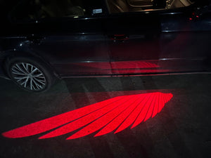 AutoBizarre Car ORVM Side Rear View Mirror Angel Wing Projector Light/Shadow LED Light/Ghost Light/Welcome Lights Universal for All Cars