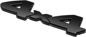 AutoBizarre 3D Raised Matte Black Metal 4x4 Emblem Badge Sticker for All Cars