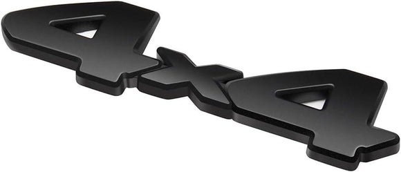 AutoBizarre 3D Raised Matte Black Metal 4x4 Emblem Badge Sticker for All Cars