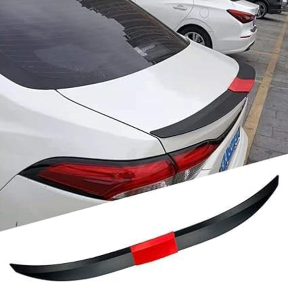 AutoBizarre Car Rear Trunk Tail Wing Adjustable Spoiler 3 Pcs set ABS Plastic Black-Red Trunk Lid Spoiler Universal for All Cars