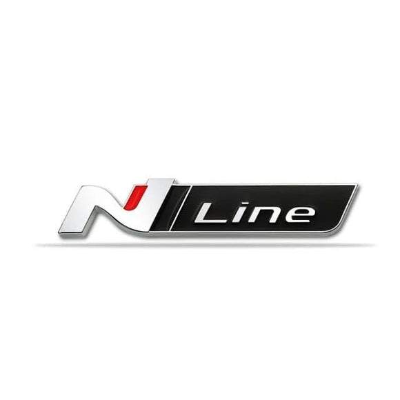 AutoBizarre 3D Raised N Line Metal Monogram Emblem Badge Sticker for All Cars & Bikes