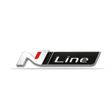 AutoBizarre 3D Raised N Line Metal Monogram Emblem Badge Sticker for All Cars & Bikes