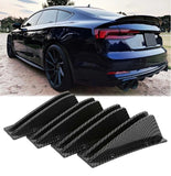 AutoBizarre Car Rear Spoiler Pack of 4 Car Rear Lower Bumper Wing Lip Diffuser Shark Fin Spoiler Universal for Cars