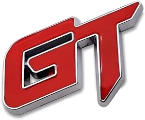 AutoBizarre 3D Raised GT Metal Monogram Emblem Badge Sticker for All Cars & Bikes