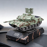 AutoBizarre Solar Powered Car Air Freshener Rotating Army Tank Shaped Perfume for Car Dashboard