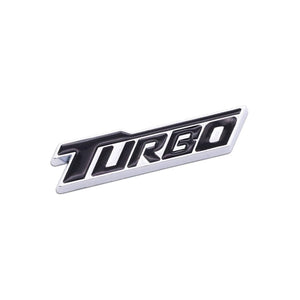 AutoBizarre 3D Raised Turbo Metal Monogram Emblem Badge Sticker for All Cars & Bikes