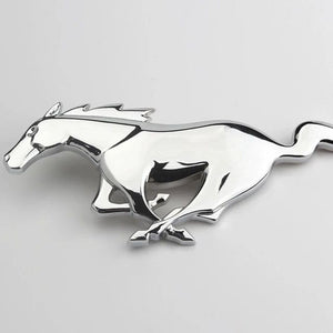 AutoBizarre 3D Raised Mstang Horse Metal Monogram Emblem Badge Sticker for All Cars & Bikes