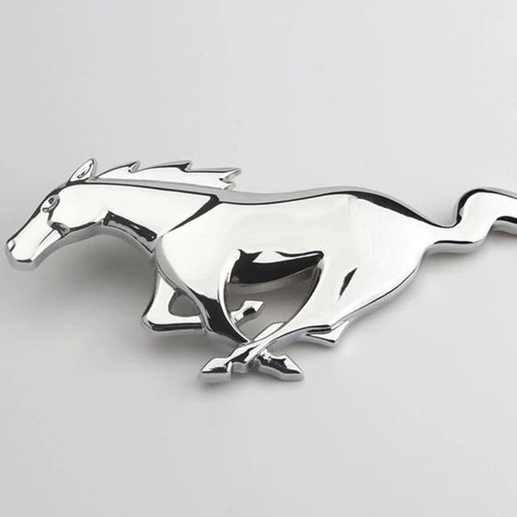 AutoBizarre 3D Raised Mstang Horse Metal Monogram Emblem Badge Sticker for All Cars & Bikes