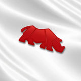 AutoBizarre 3D Raised Rhino Metal Monogram Emblem Badge Sticker for All Cars & Bikes
