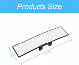 AutoBizarre Car Rearview Mirror Interior Clip-on Wide Angle Panoramic Anti-Glare 300mm Convex Rearview Mirror Universal for all Cars, SUVs, Trucks, etc