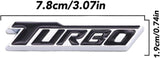 AutoBizarre 3D Raised Turbo Metal Monogram Emblem Badge Sticker for All Cars & Bikes