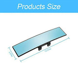 AutoBizarre Car Rearview Mirror Interior Clip-on Wide Angle Panoramic Anti-Glare 300mm Convex Rearview Mirror Universal for all Cars, SUVs, Trucks, etc