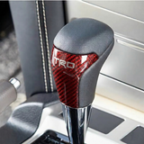 AutoBizarre Car Styling Faux Leather Carbon Fiber Finish Gear Shift Knob with Different Size adaptors for All Automatic Transmission Cars
