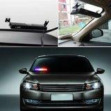 AutoBizarre 12V Car Dash Emergency Warning Strobe Red Blue White Flasher Windshield Sucker 9 LED light With Multiple Flashing Modes For All Cars, Emergency Vehicles, etc.