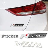 AutoBizarre 3D Raised N Line Metal Monogram Emblem Badge Sticker for All Cars & Bikes