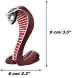 AutoBizarre 3D Raised Snake Cobra Metal Monogram Emblem Badge Sticker for All Cars & Bikes