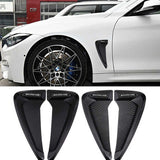 AutoBizarre Car Styling Decorative ABS Plastic Car Side Fender Vents Air Flow Duct Grill Sticker Shark Gill Air Outlet Universal for All Cars - Set of 2 pcs