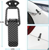 AutoBizarre Car Bumper Security Hook Lock Clips Kit Quick Release Fasteners Bumper Clips for Car Bumpers, Fenders, Trunk and Hatch Lids Compatible with All Cars (Set of 2) (Black Carbon Fiber)