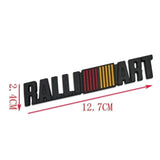 AutoBizarre 3D Raised Black Ralli Art Metal Monogram Emblem Badge Sticker for All Cars & Bikes