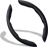 AutoBizarre Car Anti Skid Non Slip Leather Steering Wheel Grip Covers Decoration Universal for All Cars - Set of 2 pcs