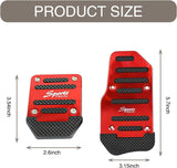 AutoBizarre 3 Pcs Anti-Slip Aluminium Alloy Sports Car Foot Pedal Pad Cover Anti-Rubbing Manual Transmission Clutch Brake Accelerator Car Pedal Replacement Kit Universal for all Manual Cars