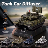 AutoBizarre Solar Powered Car Air Freshener Rotating Army Tank Shaped Perfume for Car Dashboard