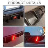 AutoBizarre 12V F1 Style 72 LED Red Rectangle Rear Third Flashing Tail Brake Lights Rear Bumper Pilot Flash Lamp Warning Strobe Stop Safety Light Universal for All Cars, Bikes, SUV, etc