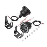 AutoBizarre Car Fog Lamp Blue Angel Eye LED DRL Projector Cob Light 89mm (3.5 inches Front , 2.5 inches Back) - Set of 2