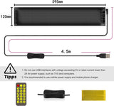 AutoBizarre 23 x 5 Inches Flexible Waterproof DIY Customizable LED Matrix Panel Display Screen Sign Board with Mobile Application and Remote Control for Cars, Home, Office, Shops etc