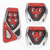 AutoBizarre 3 Pcs Anti-Slip ABS PVC Car Foot Pedal Pad Cover Manual Transmission Clutch Brake Accelerator Car Pedal Replacement Kit Universal for all Manual Cars