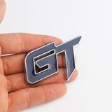 AutoBizarre 3D Raised GT Metal Monogram Emblem Badge Sticker for All Cars & Bikes