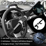 Autobizarre Anti-Theft Heavy Duty 5-Digit Combination Car Steering Wheel Lock Extendable Retractable Keyless Password Code Steering Lock Universal for All Cars, Vans, SUVs, etc.