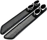 AutoBizarre Car Rear Bumper Dummy Dual Exhaust Pipe Sticker Bumper Lip Diffuser For Decoration Universal for All Cars – Set of 2