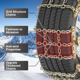 AutoBizarre 8 Pcs Anti-Skid Mud Sand Snow Emergency Universal Car Tire Traction Metal Chain Adjustable Strap Snow Chain for Cars, SUV, Pickup Trucks etc.
