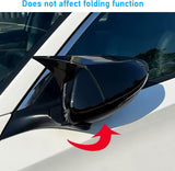 AutoBizarre Batman style ABS Set of 2Pcs Car ORVM Rear View Side Mirror Cover Shell With Light Cut/Slot for Car Styling & Decoration Compatible with Volkswagen Virtus 2023-2025