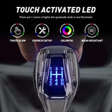 AutoBizarre Cystal LED Gear Knob with 7 Color Touch Activated Multi-Color LED Shift Knob Universal for All Cars